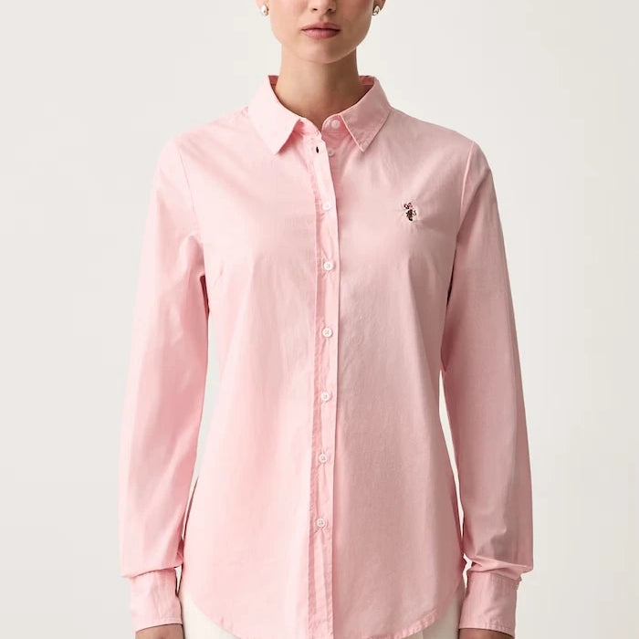 U.S. Polo Assn. Kadın Pamuklu Classic Fit Poplin Gömlek