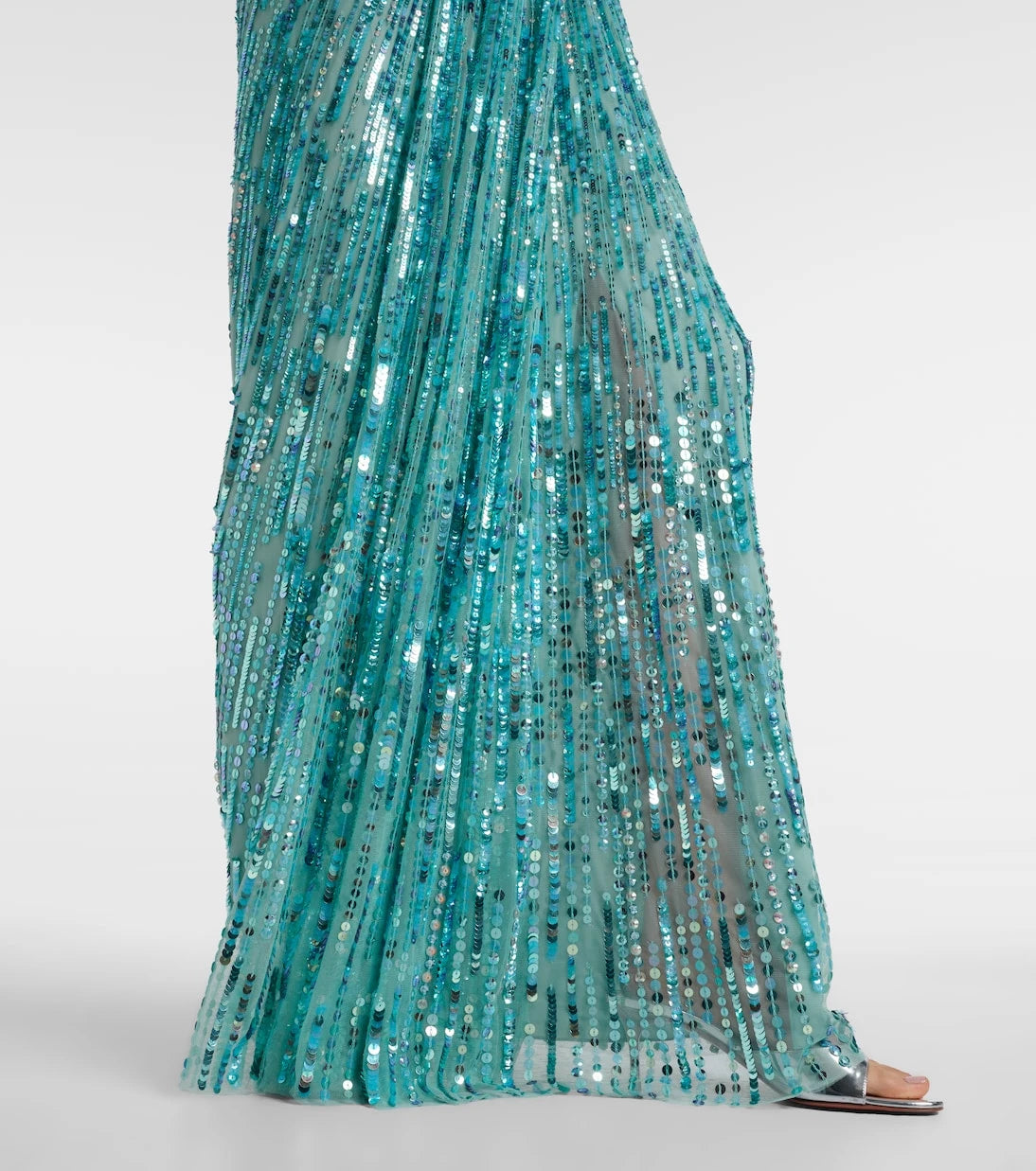 Jenny Packham - فستان Lacie الطويل المزين بكشاكش