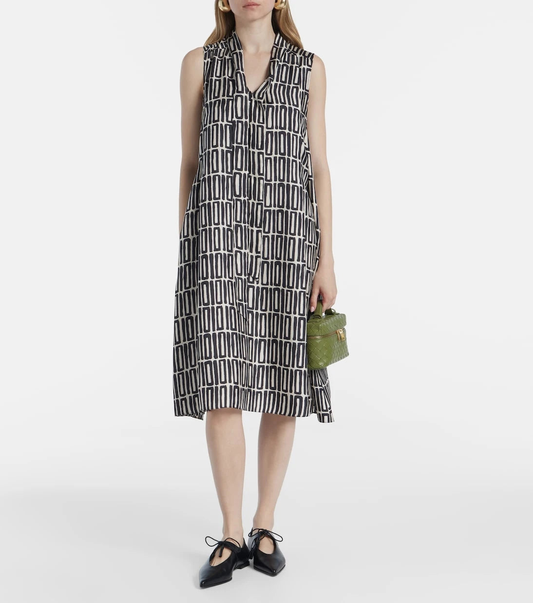 'S Max Mara - فستان جاكي ميدي من التويل الحريري