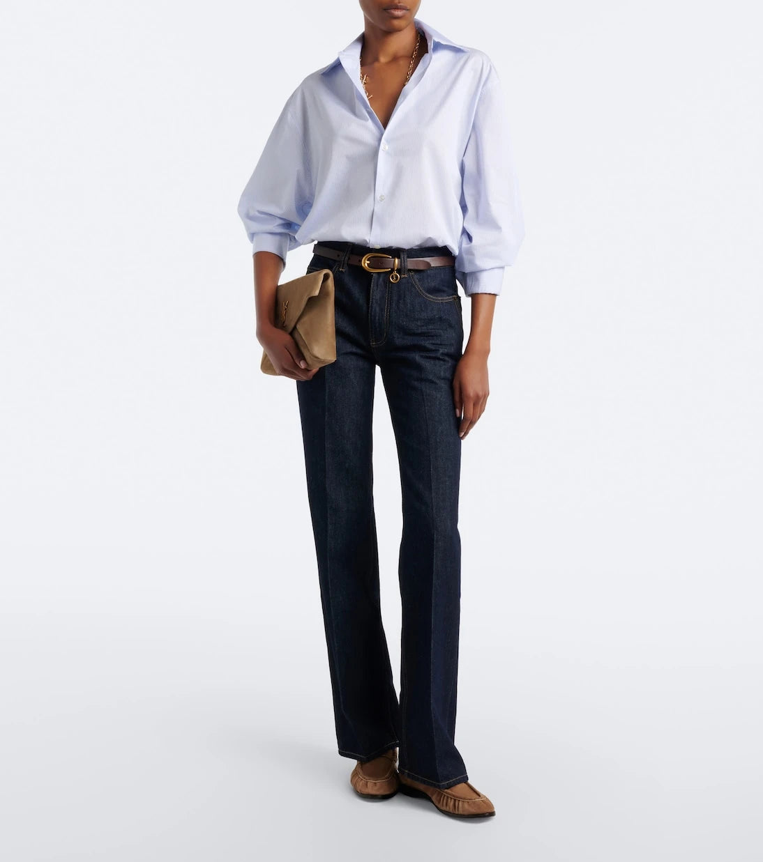 Saint Laurent - Cassandre pinstripe cotton shirt