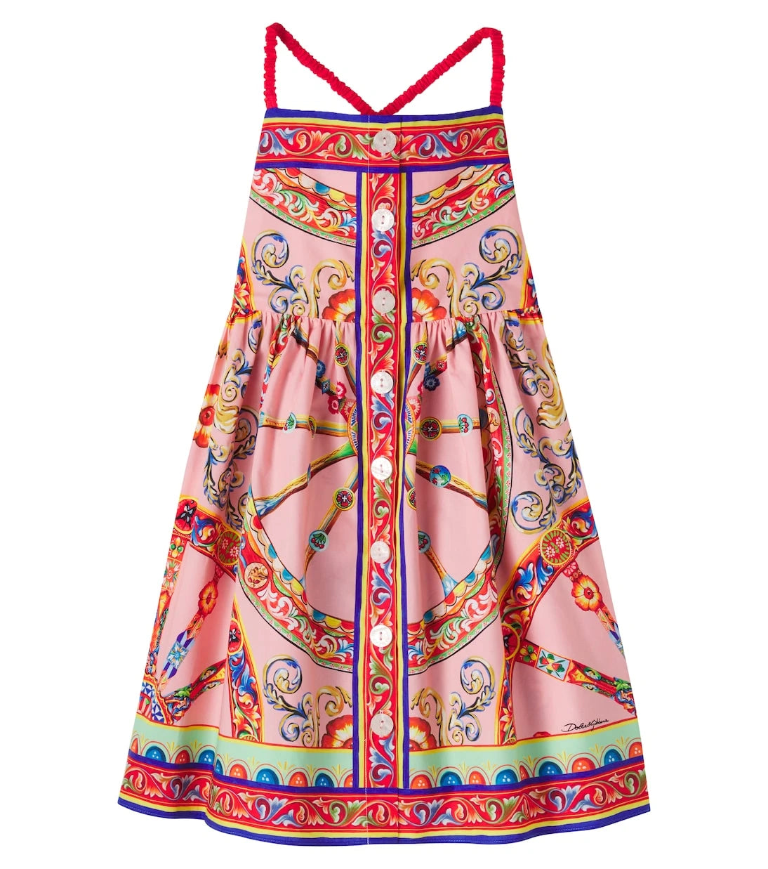 Dolce&Gabbana Kids - Printed cotton dress