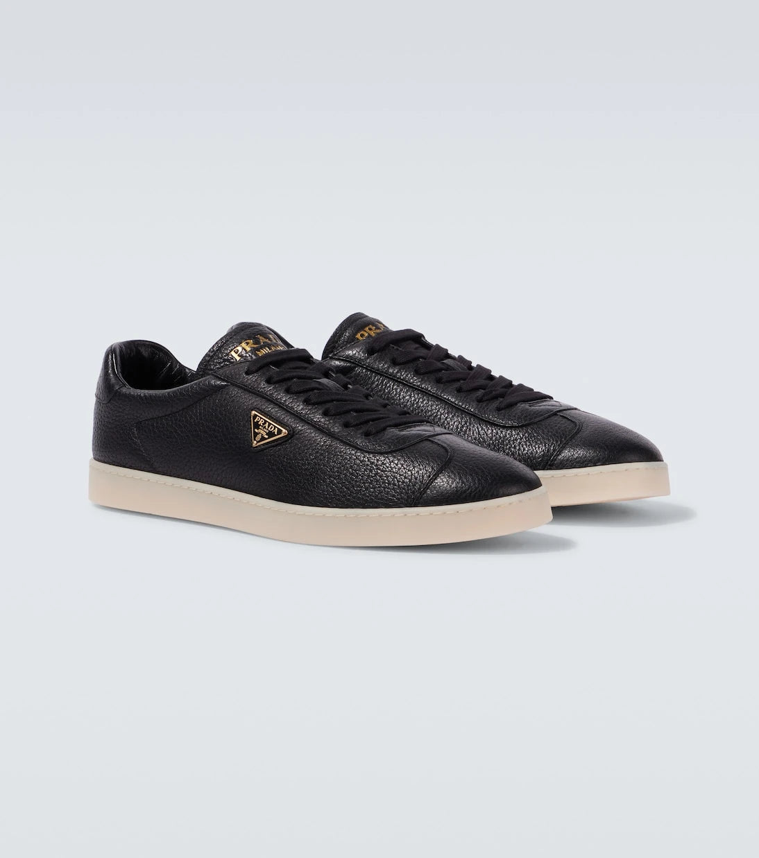 Prada - Lane leather sneakers