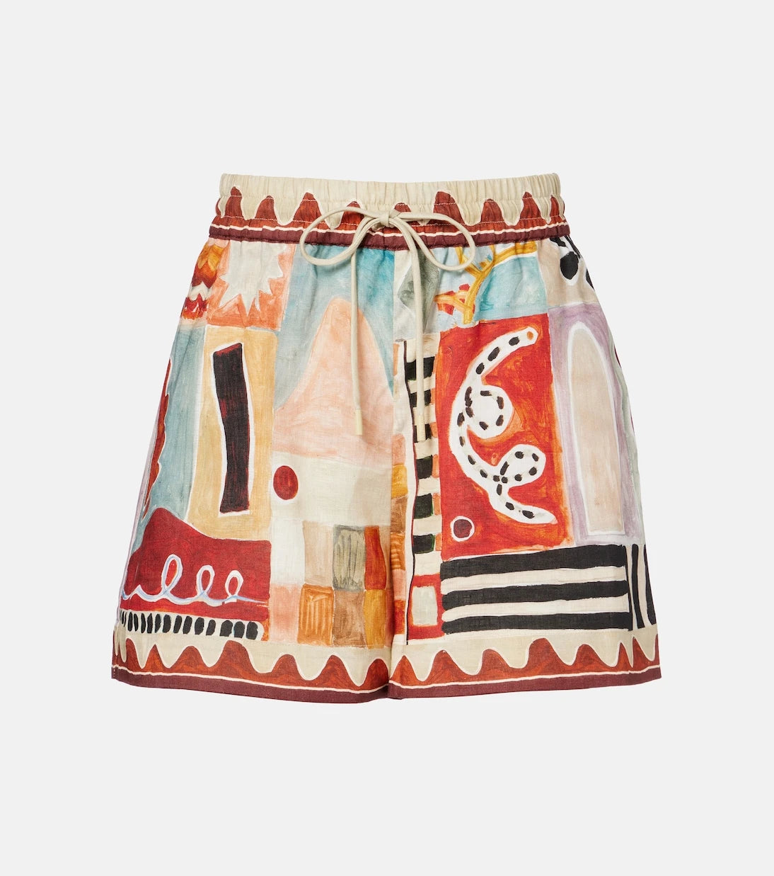 Alémais - x LRNCE Michelle printed linen Bermuda shorts