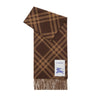 Brown Cashmere Check Scarf