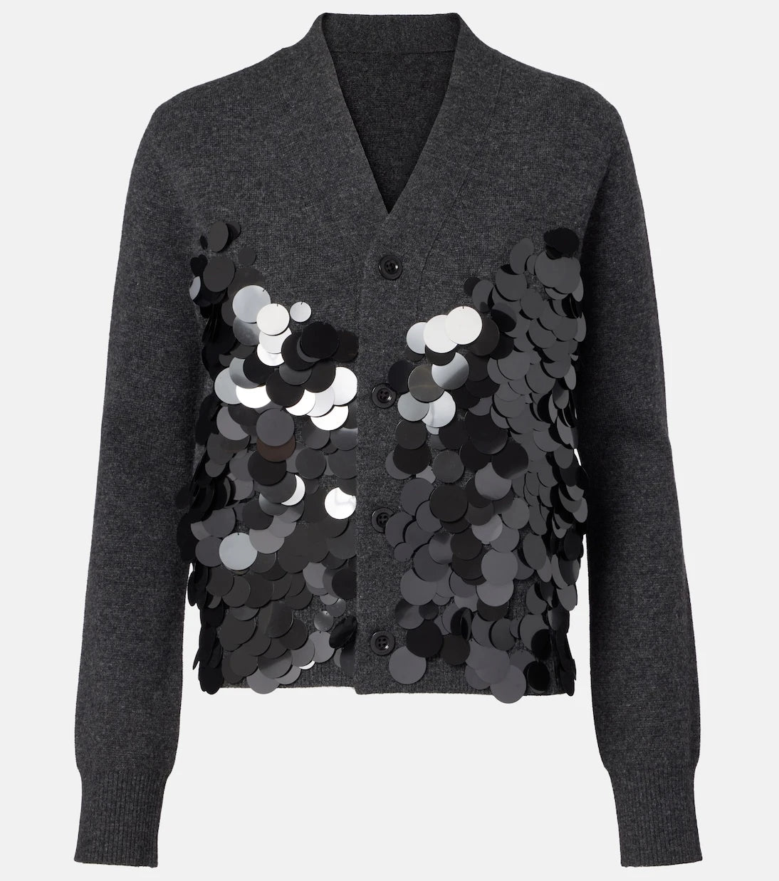 Sacai - Sequined wool cardigan