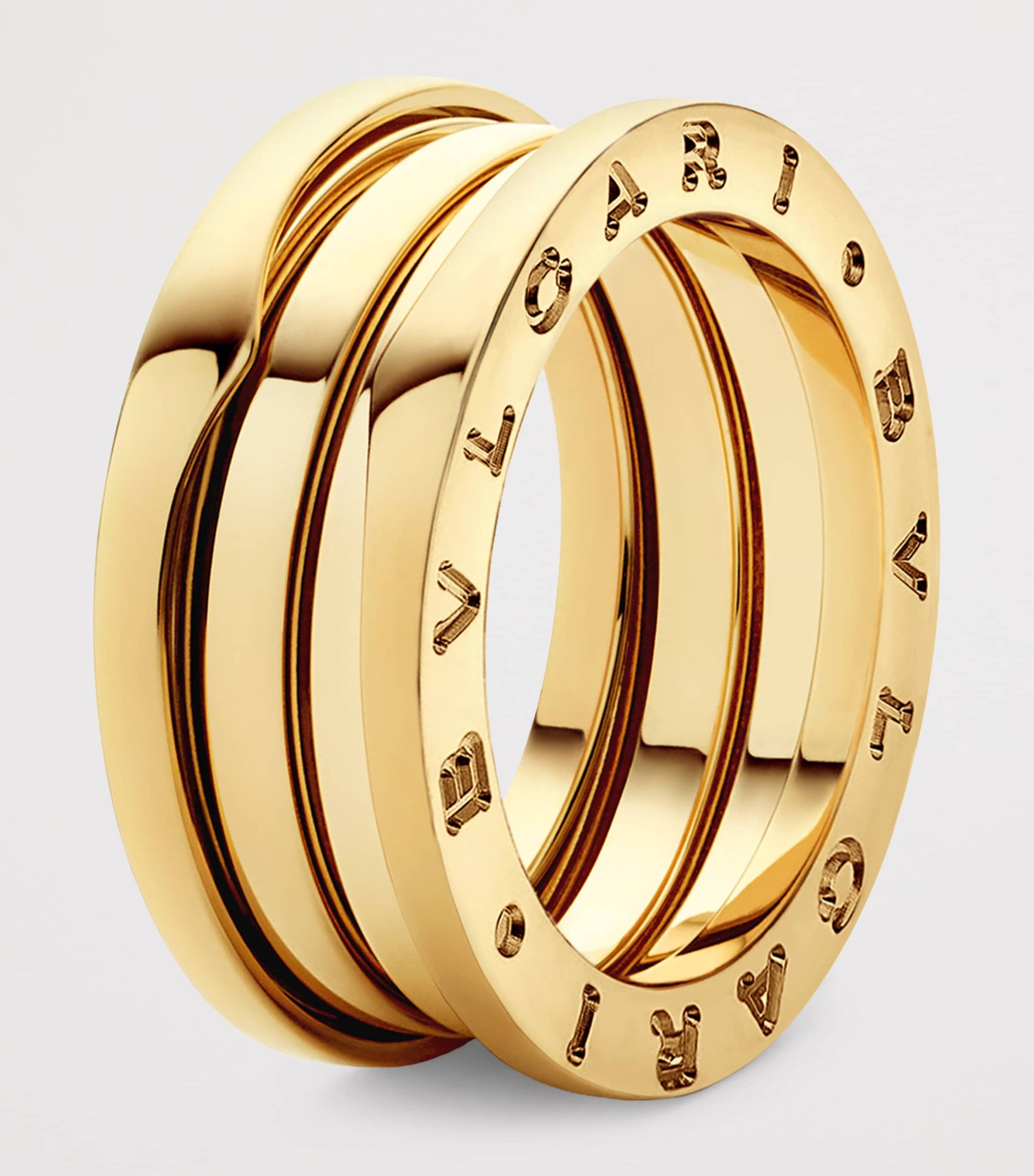 Yellow Gold B.zero1 Three-Band Ring
