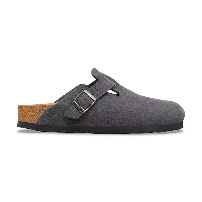 Birkenstock чехли сабо дамски от велур Boston