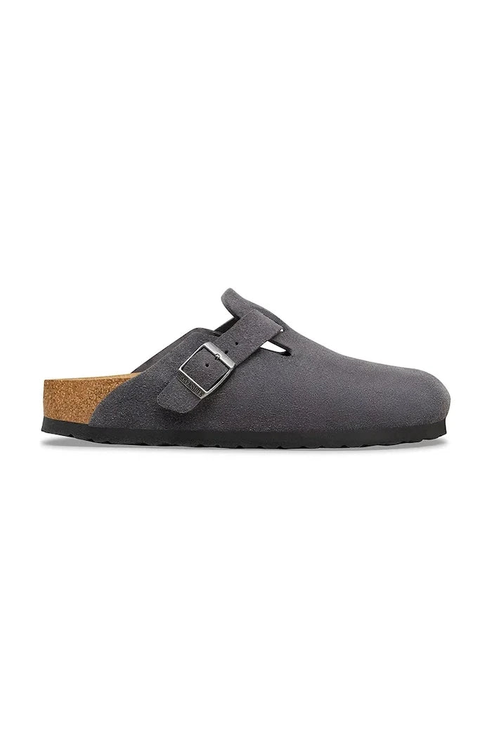 Birkenstock чехли сабо дамски от велур Boston