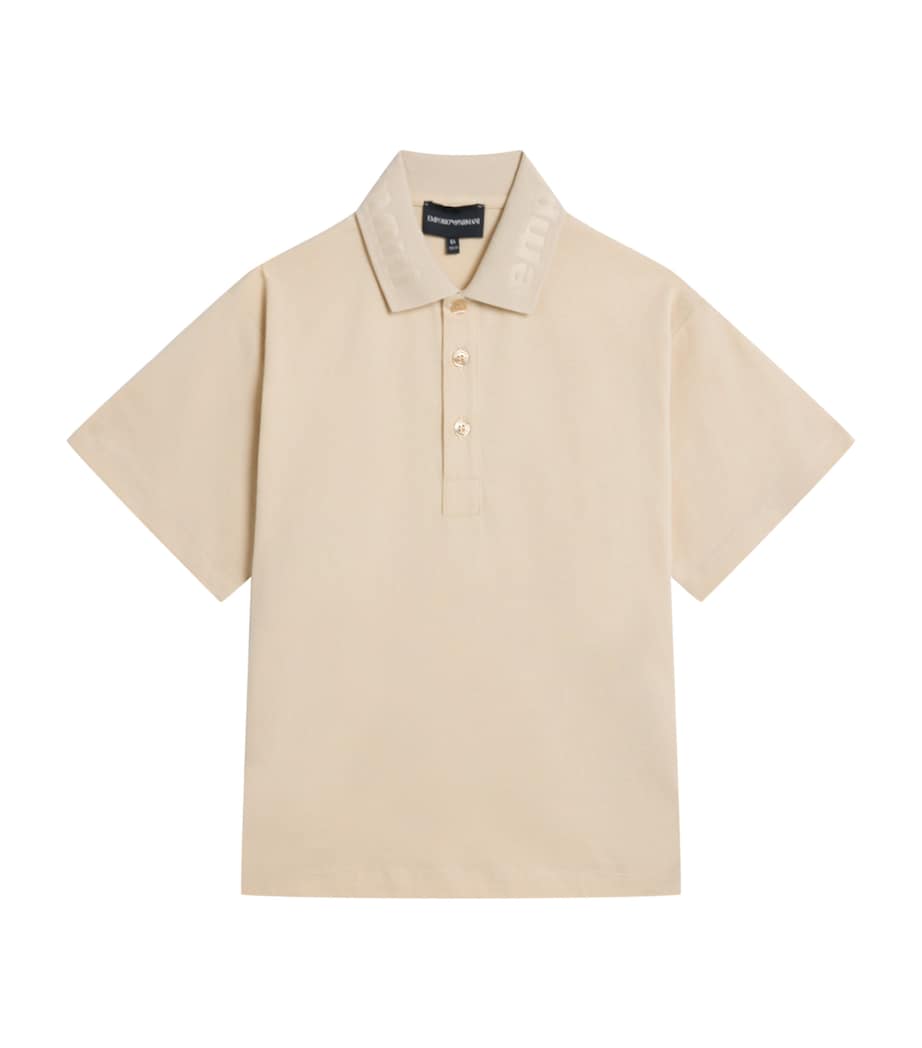 Emporio Armani Kids Cotton Logo Polo Shirt (6-36 Months)