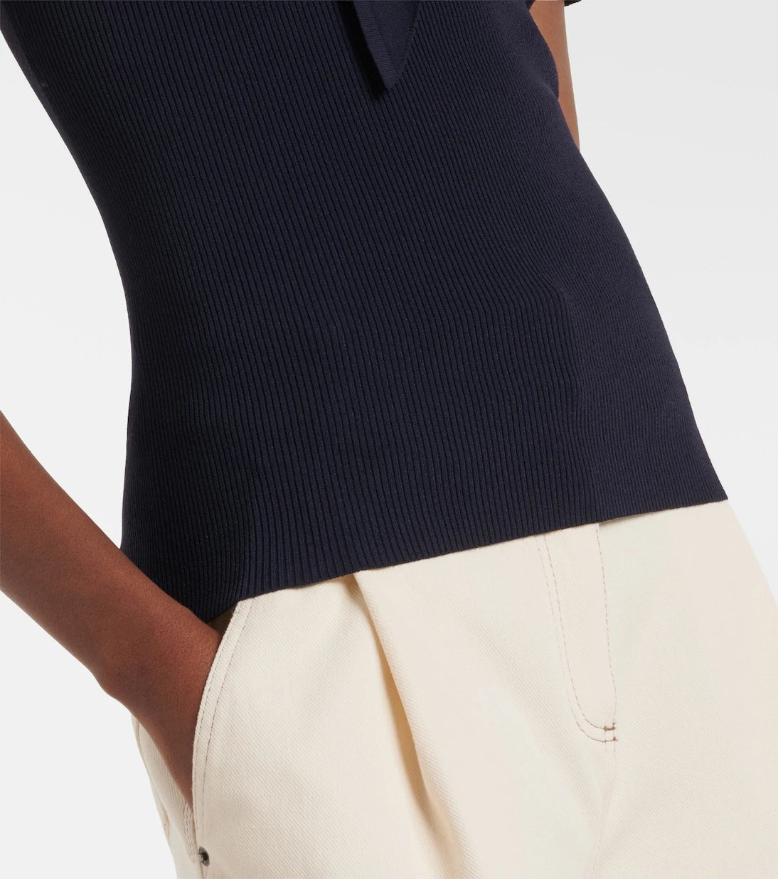 Max Mara - Scarf-detail knitted top