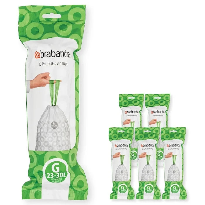 Торби за боклук Brabantia PerfectFit, G, 23-30 L, 6 x 20 szt.