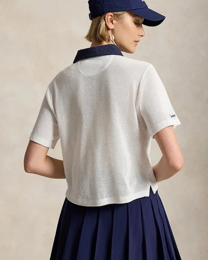 Polo Ralph Lauren kadın pamuklu yakalı polo tişört Wimbledon