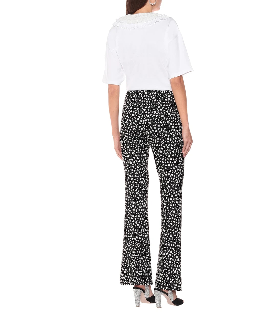 Miu Miu - Printed jersey straight pants