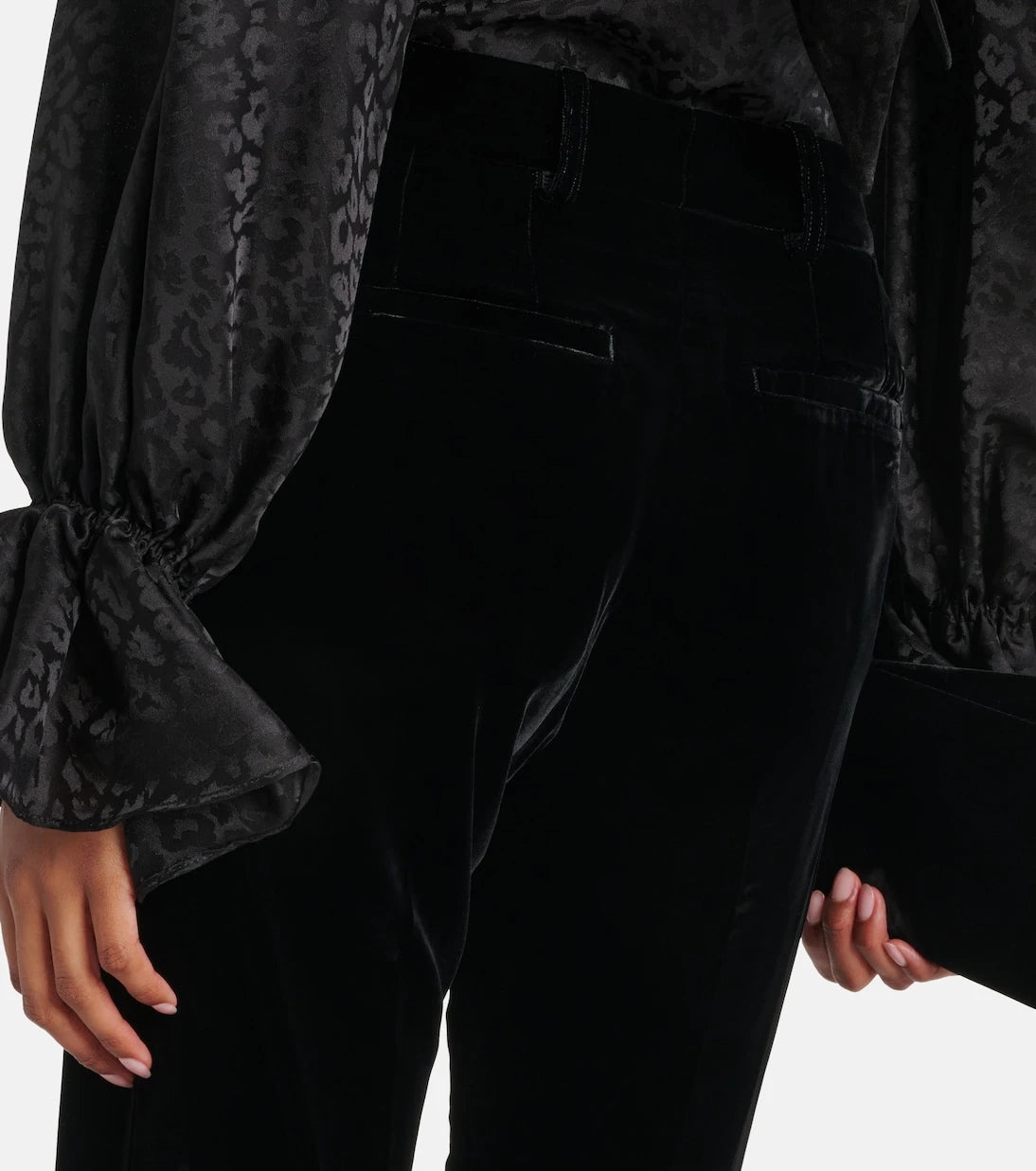 Nina Ricci - Velvet bootcut pants