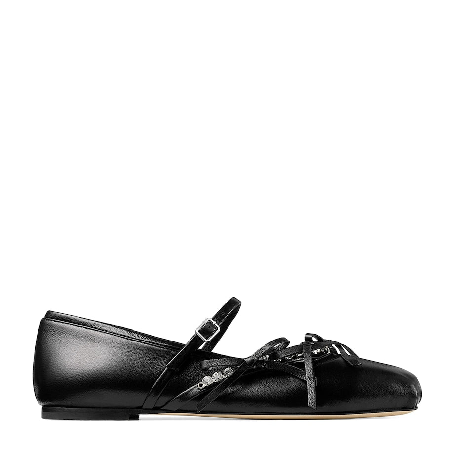 Jimmy Choo Multi Loli Leather Ballerina Flats