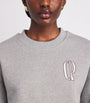 Claudie Pierlot Grey Cotton-Blend Logo Sweatshirt