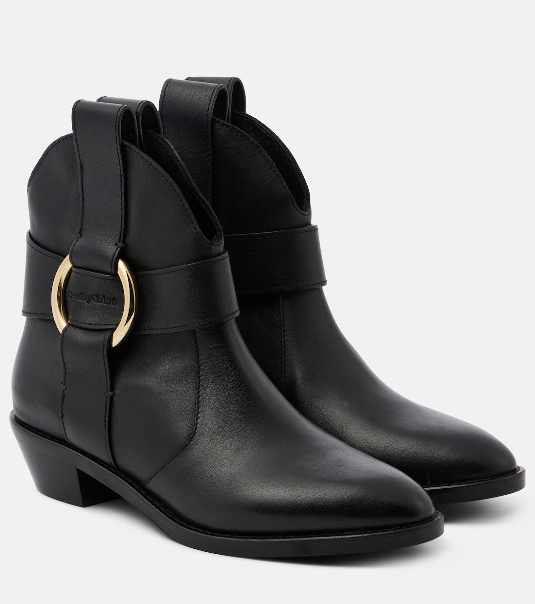 See By Chloé - New Ring leather ankle boots