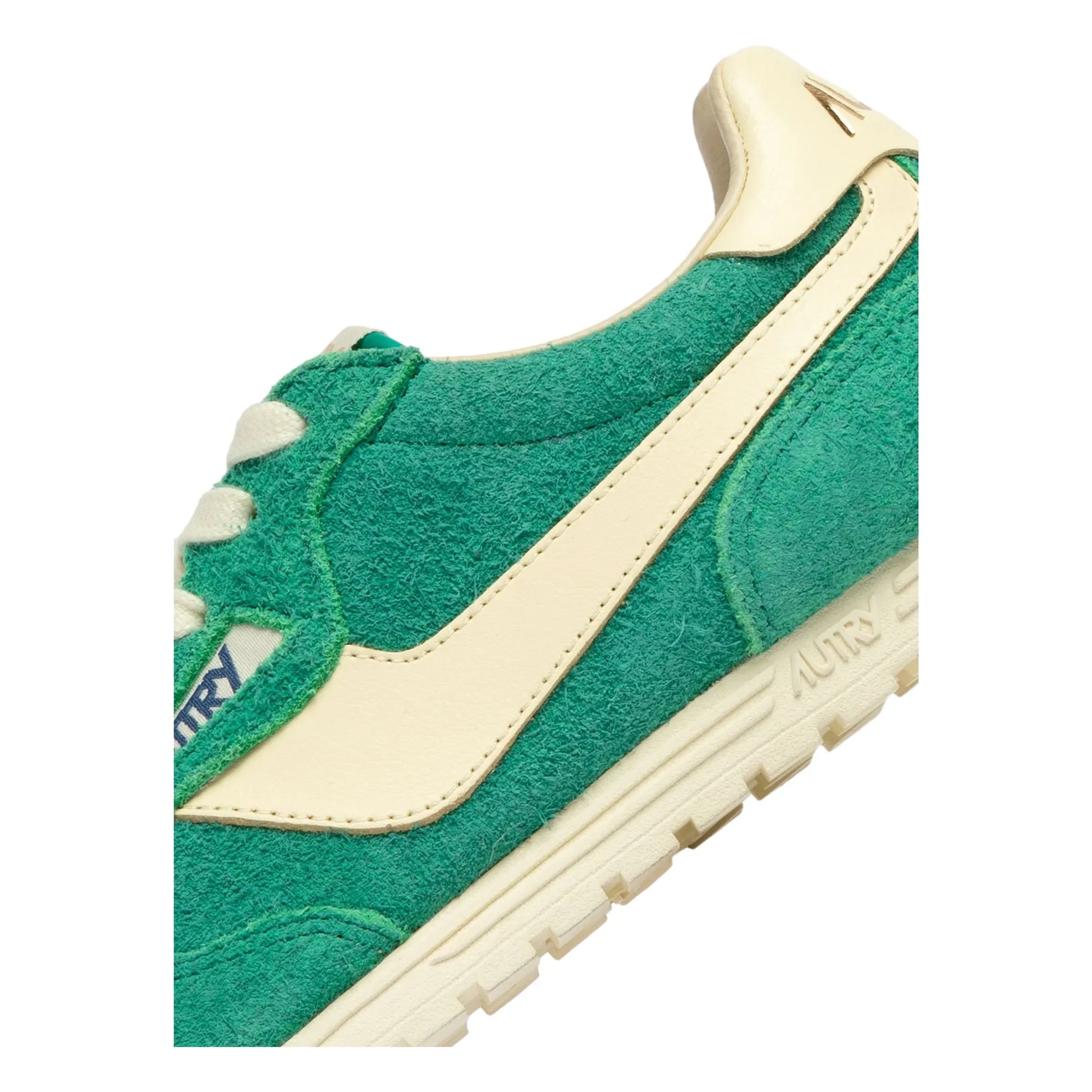 Autry - Windspin Low Two-tone Suede and Leather Sneakers | Green