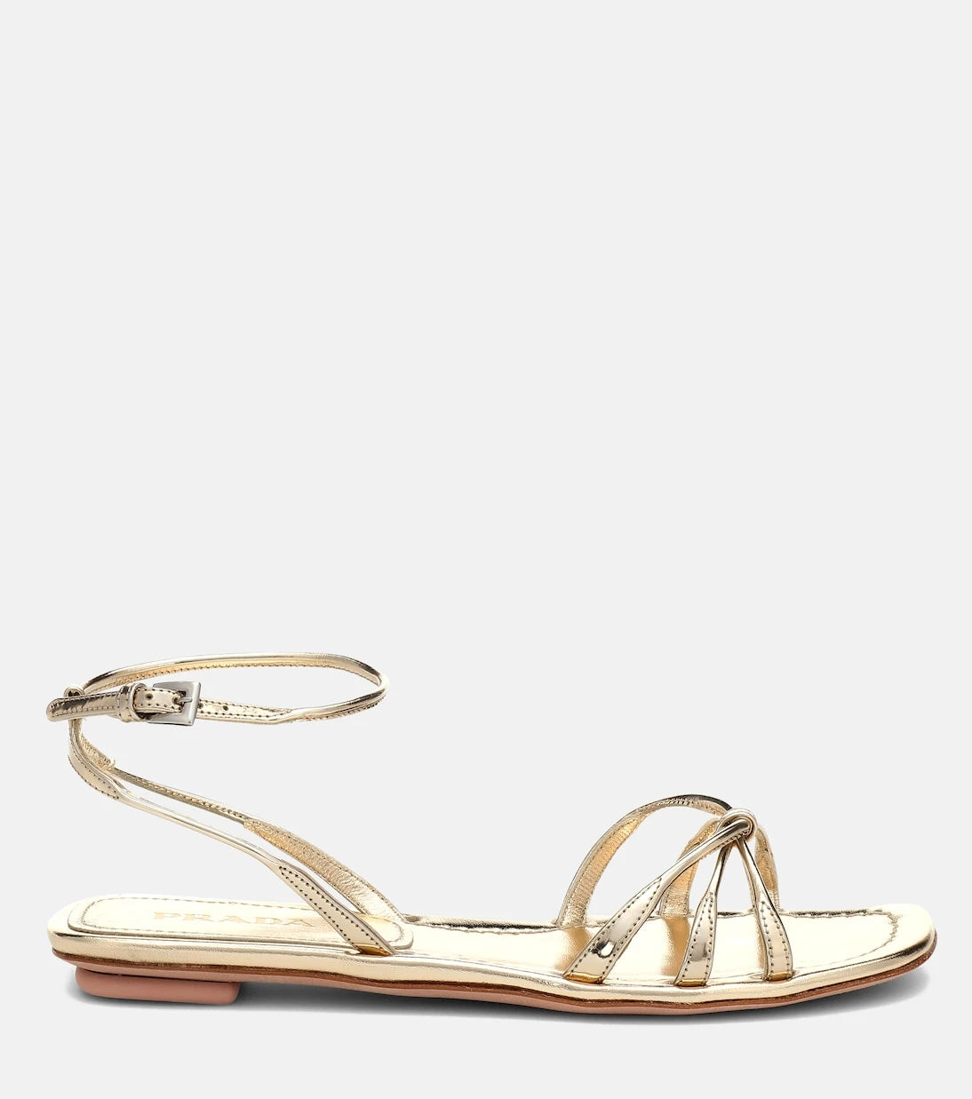 Prada - Metallic leather sandals