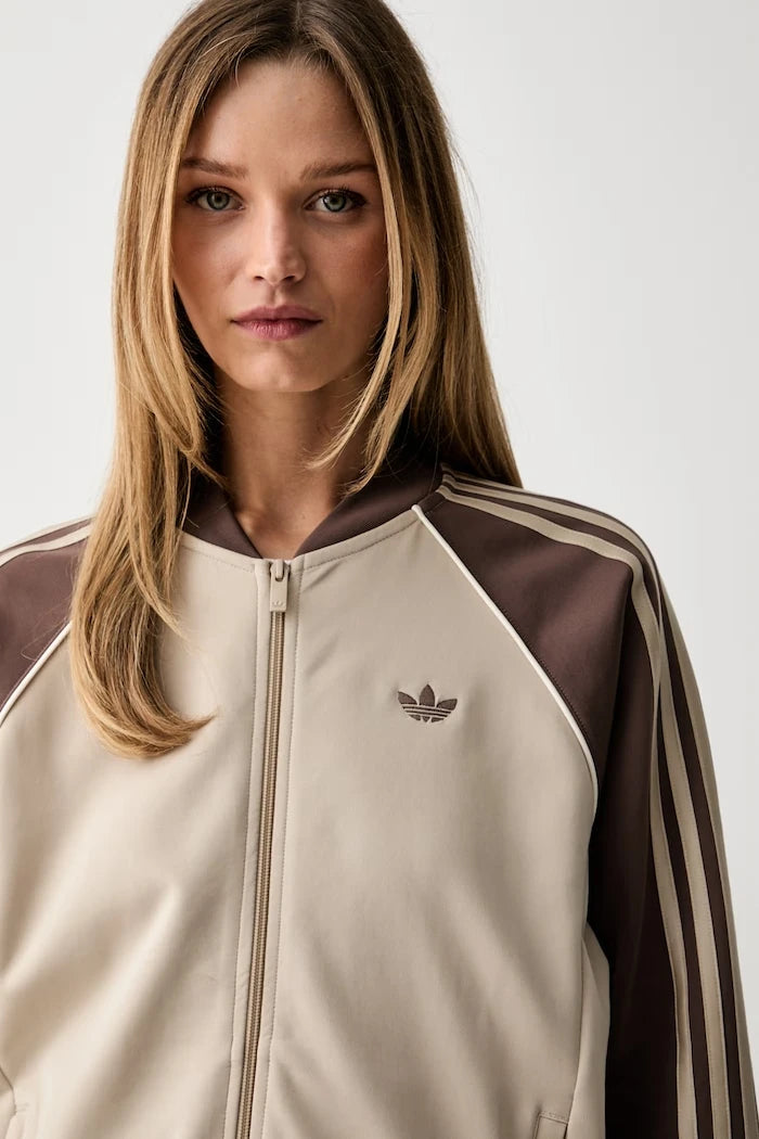 adidas Originals fermuarlı kadın pamuklu sweatshirt