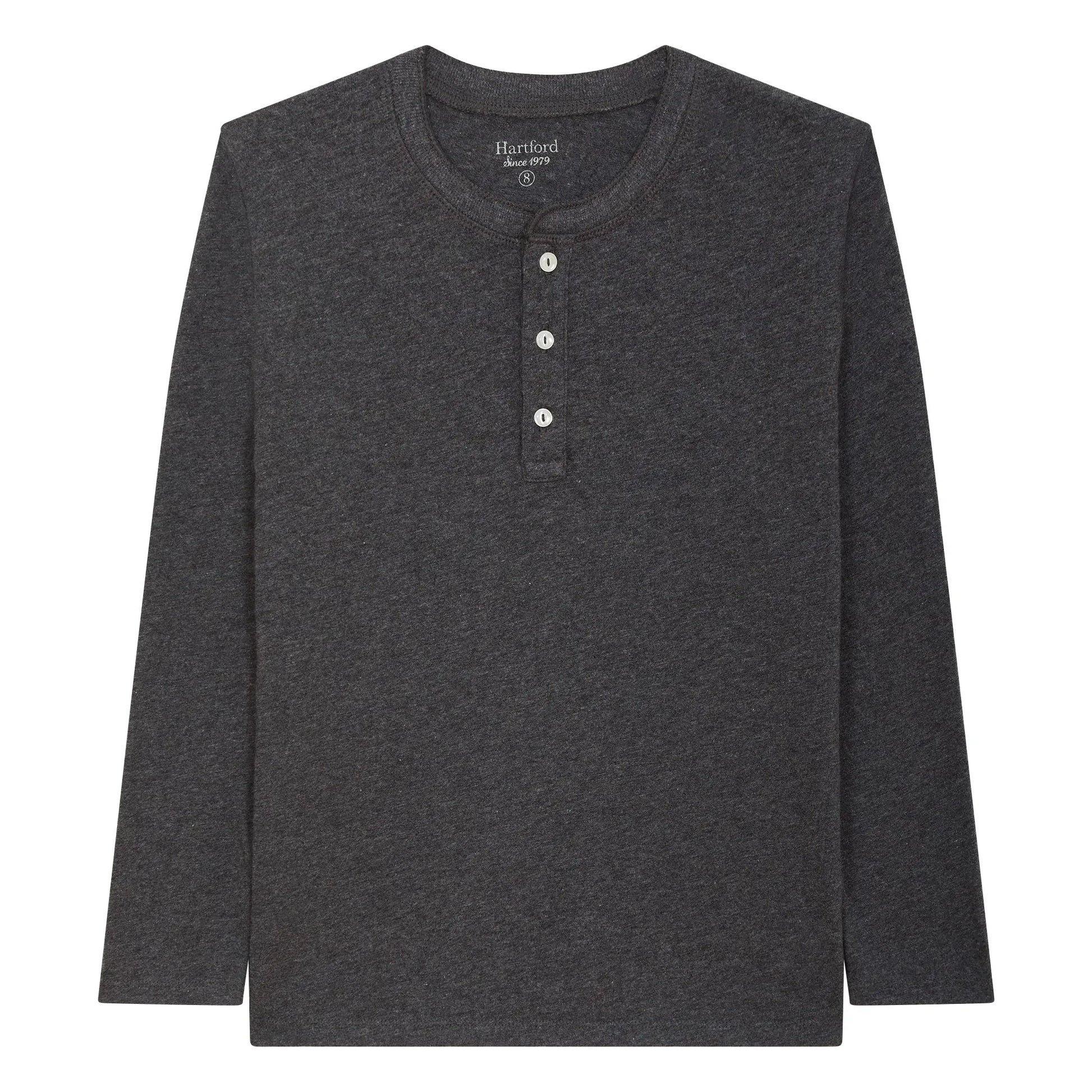 Hartford - Henley T-shirt | Dark grey