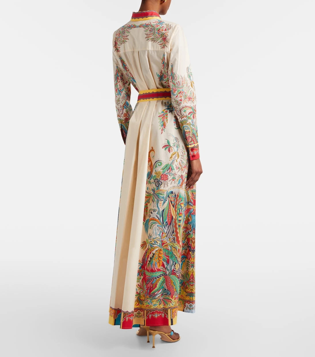 Etro - Paisley belted cotton shirt dress