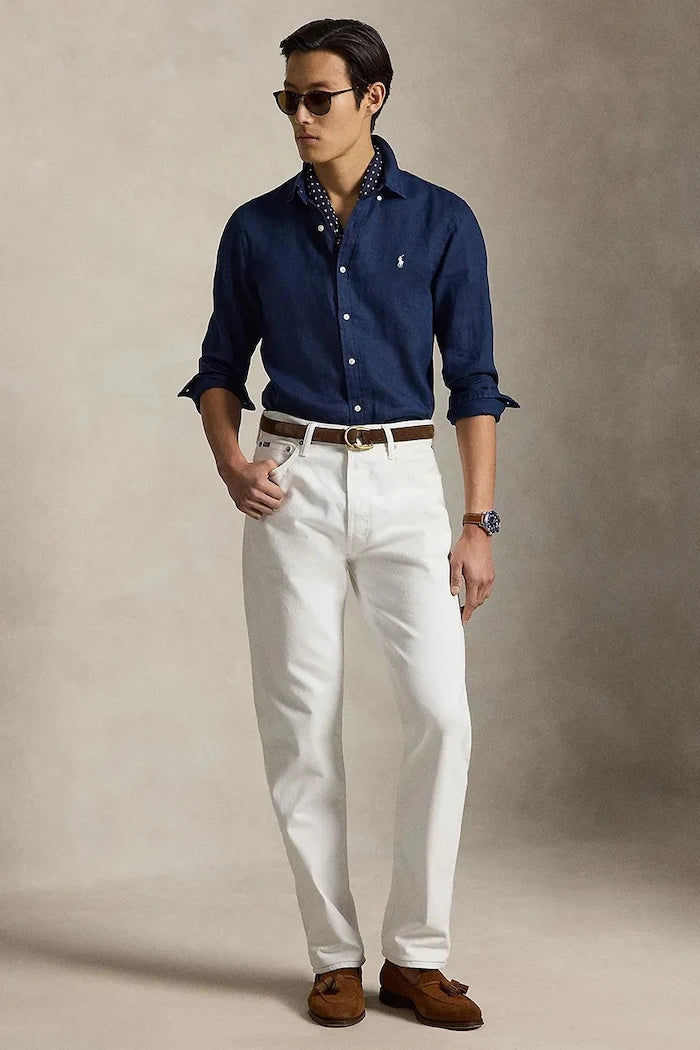 Polo Ralph Lauren риза мъжка от лен