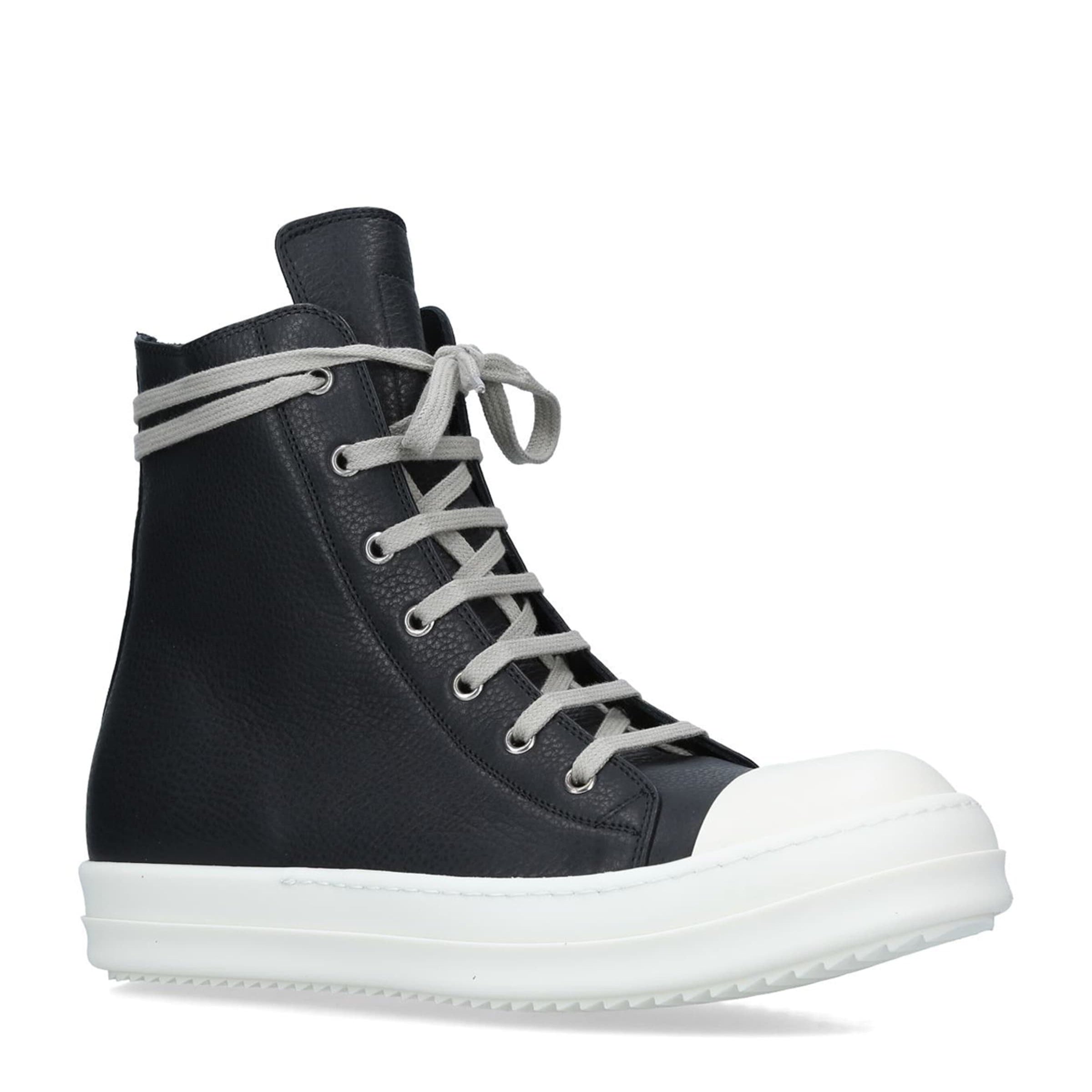 Leather High-Top Sneakers