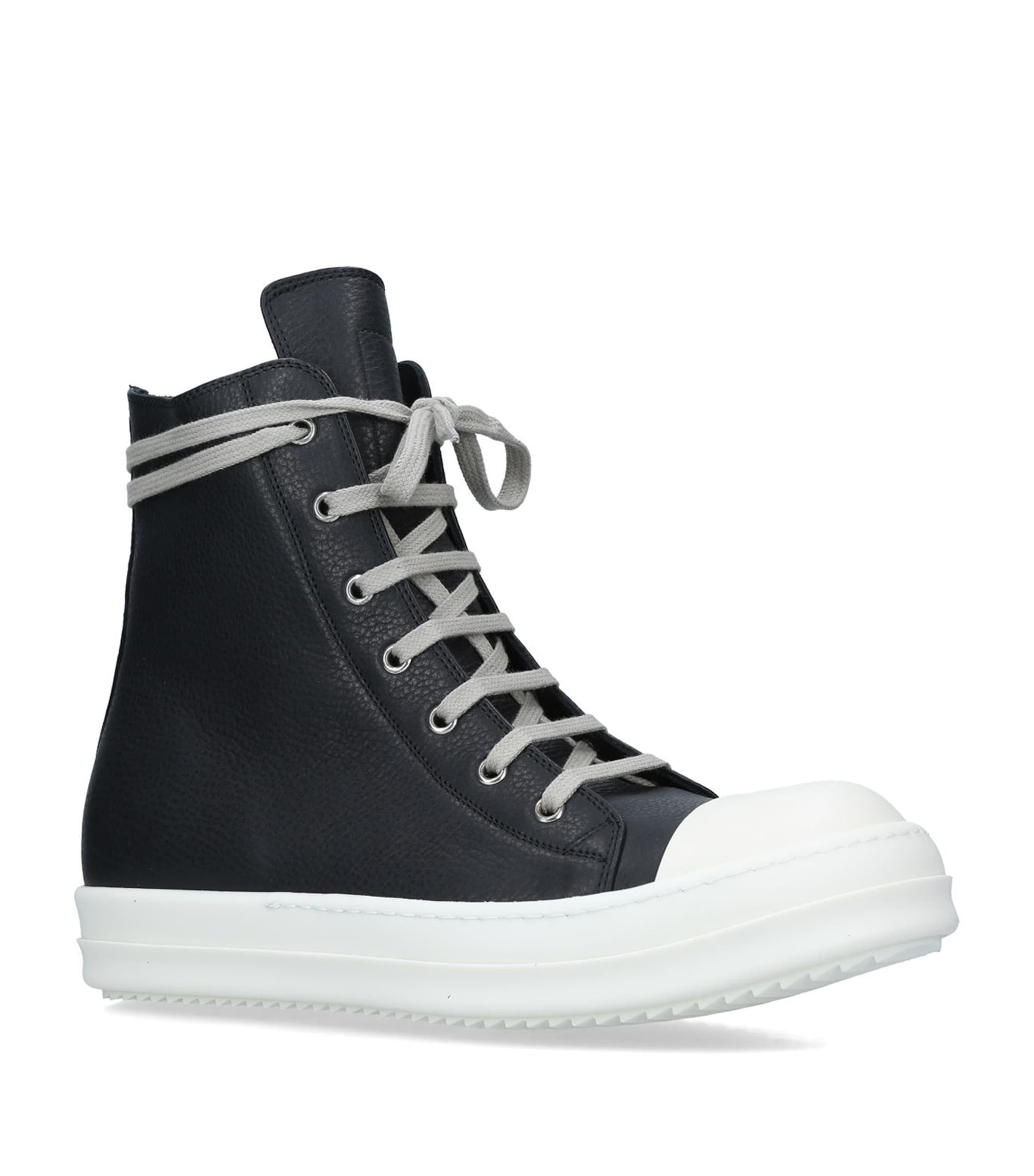 Leather High-Top Sneakers