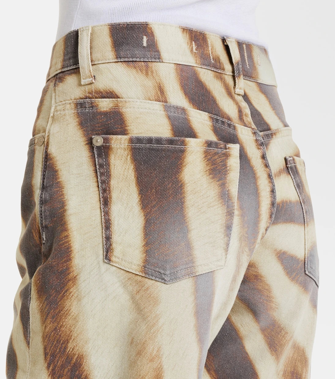 7 For All Mankind - Stovepipe zebra-print straight jeans