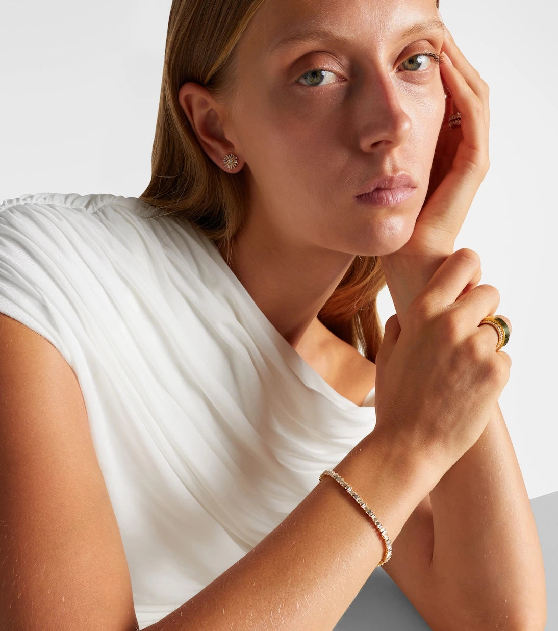 Suzanne Kalan - 18kt gold bracelet with diamonds