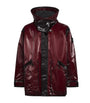 Burgundy Uneven Ripstop Prismatico Parka