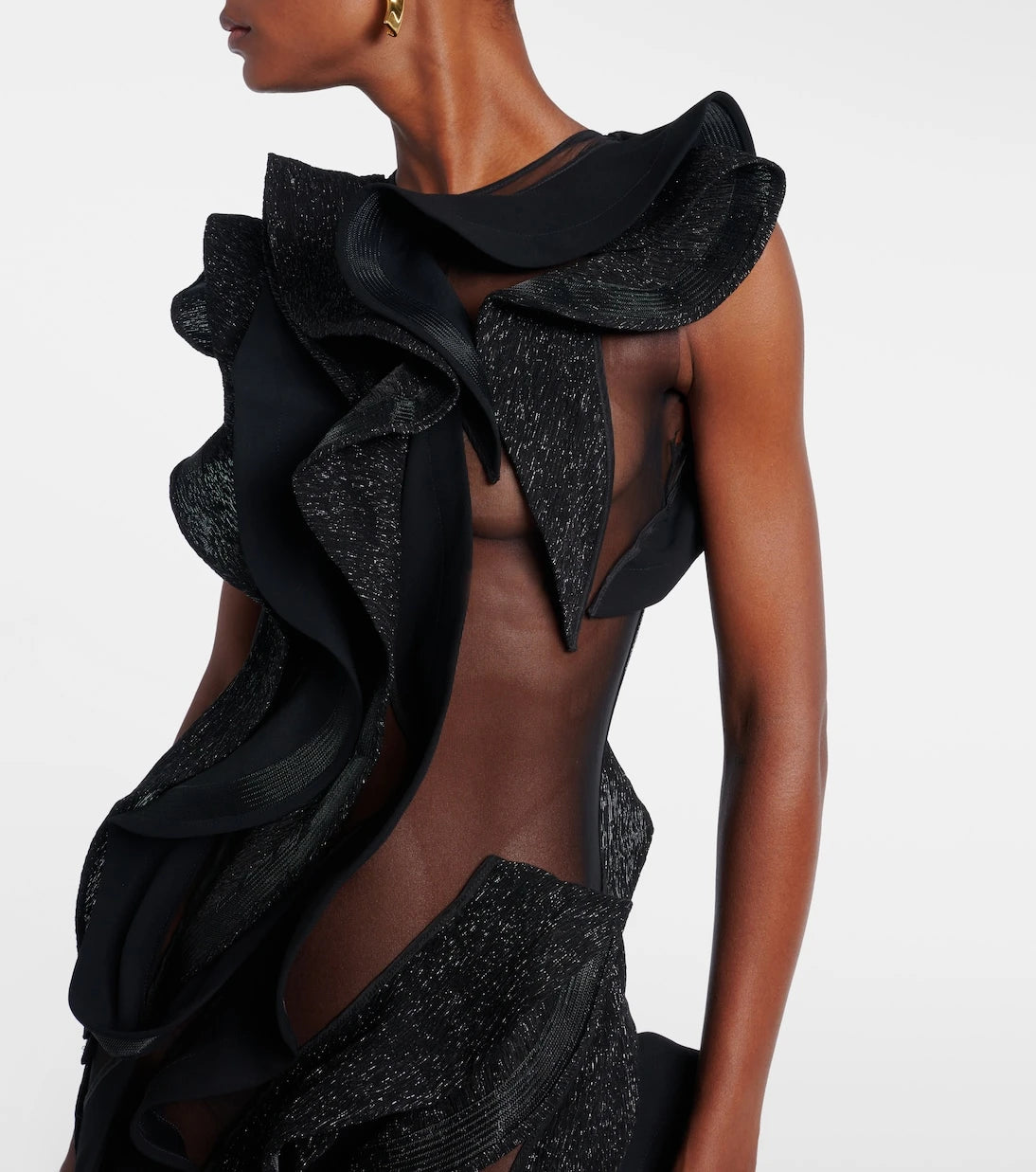 Maticevski - Ellipsoid Wave ruffled gown