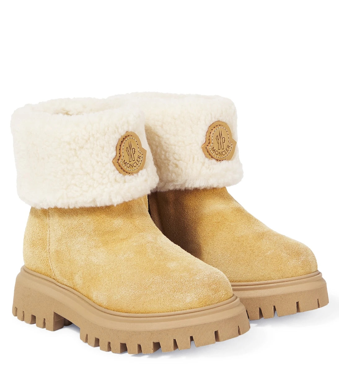 Moncler Enfant - Petit Aurea teddy-lined suede boots