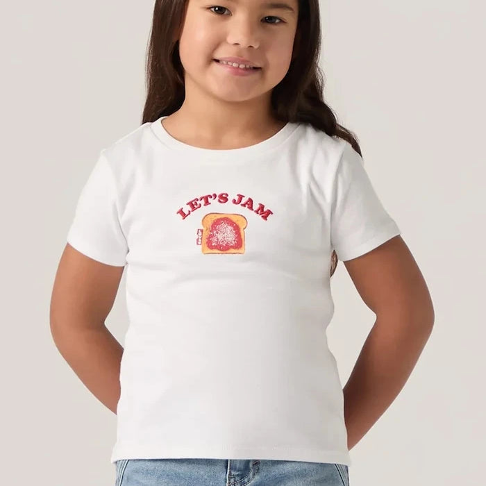 Детска тениска Levi's RIB MEET AND GREET JAM TEE