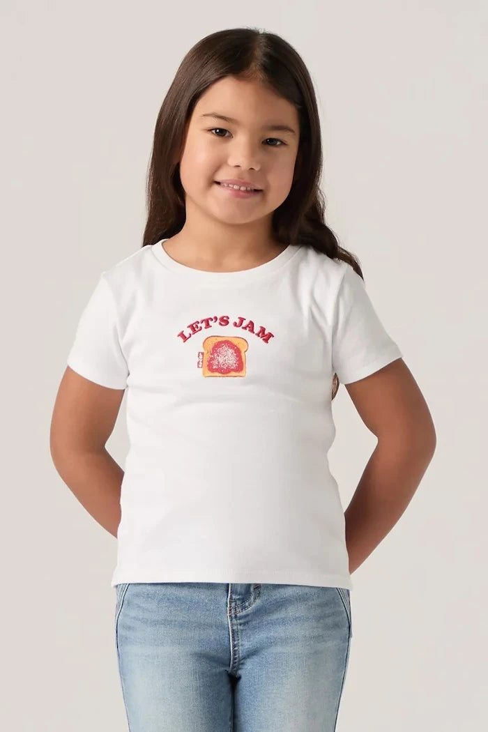 Детска тениска Levi's RIB MEET AND GREET JAM TEE