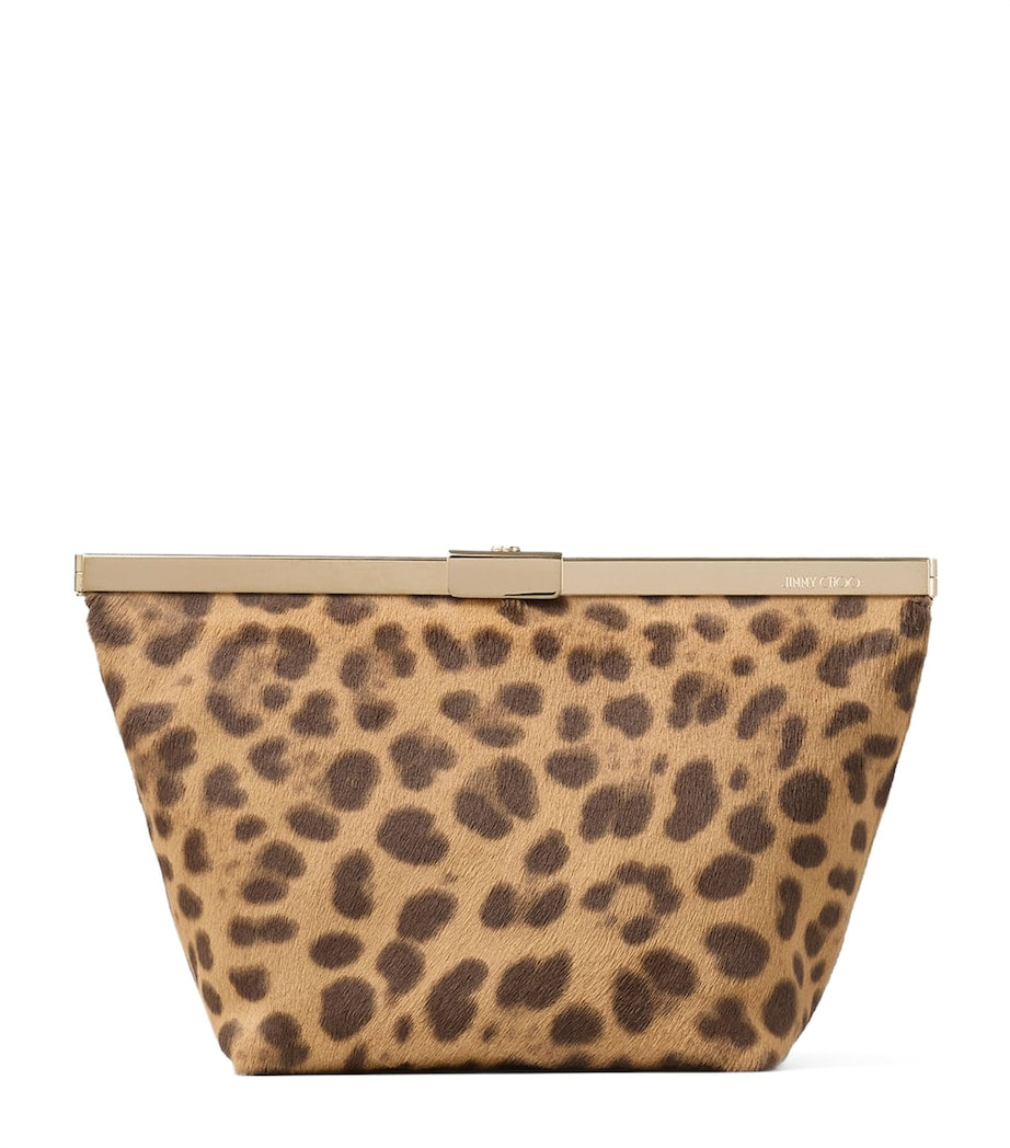 Jimmy Choo Leopard Print Ganache Clutch Bag