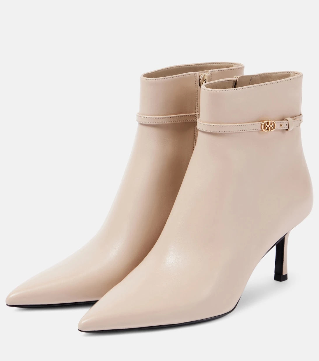 Tory Burch - Double T Buckle 65 leather ankle boots