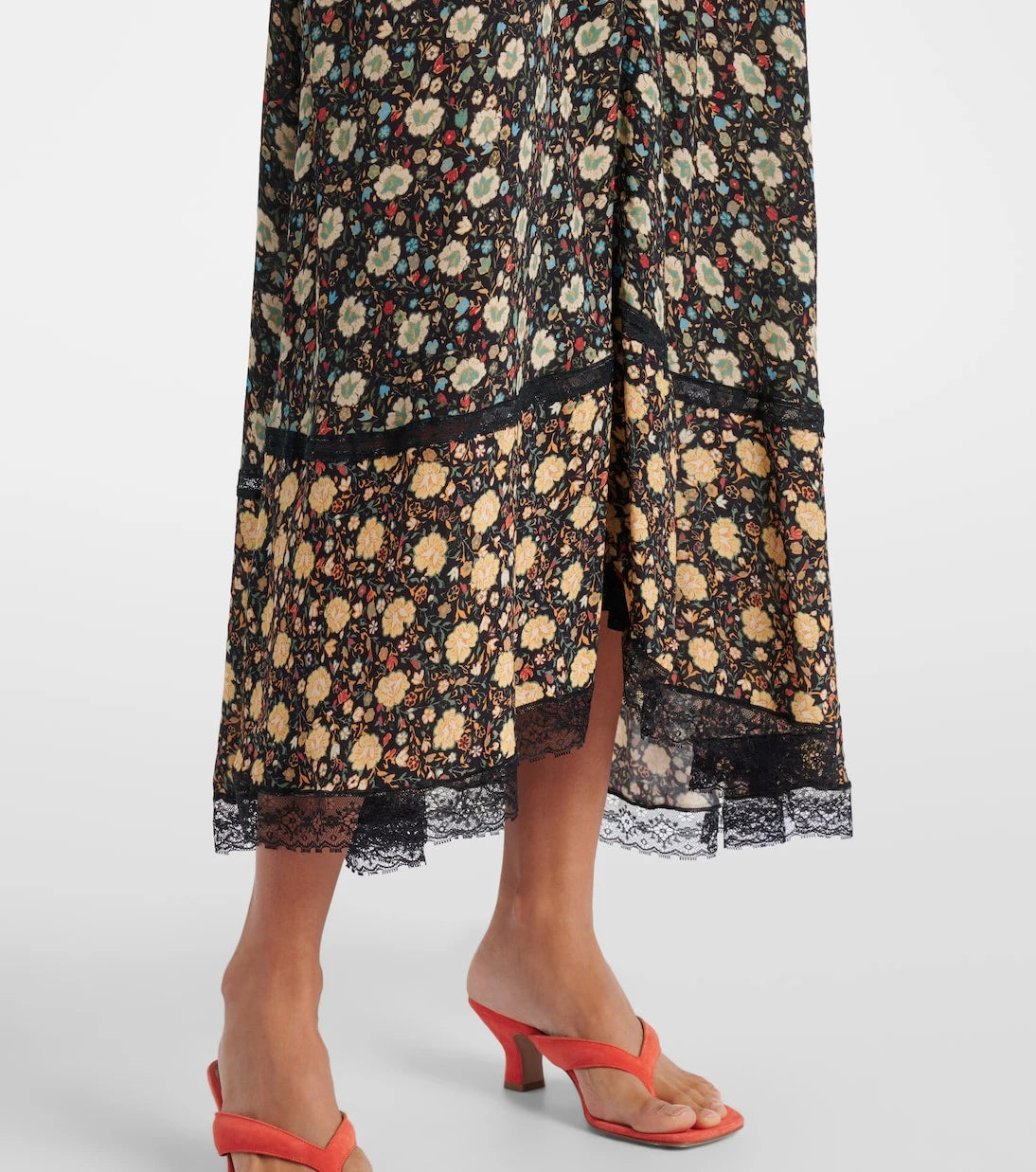 Rixo - Raven printed crêpe de chine midi dress
