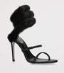 René Caovilla Fur-Trim Cleo Sandals 105