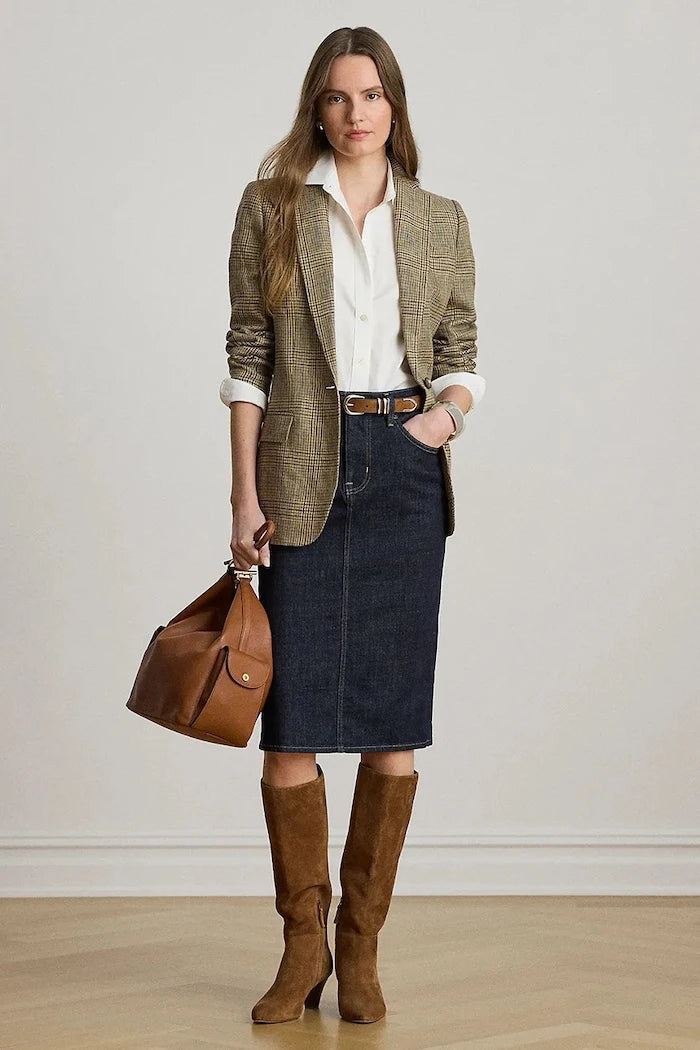 Lauren Ralph Lauren denim kalem etek