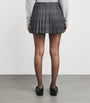 Maje Black Pleated Check Mini Skirt