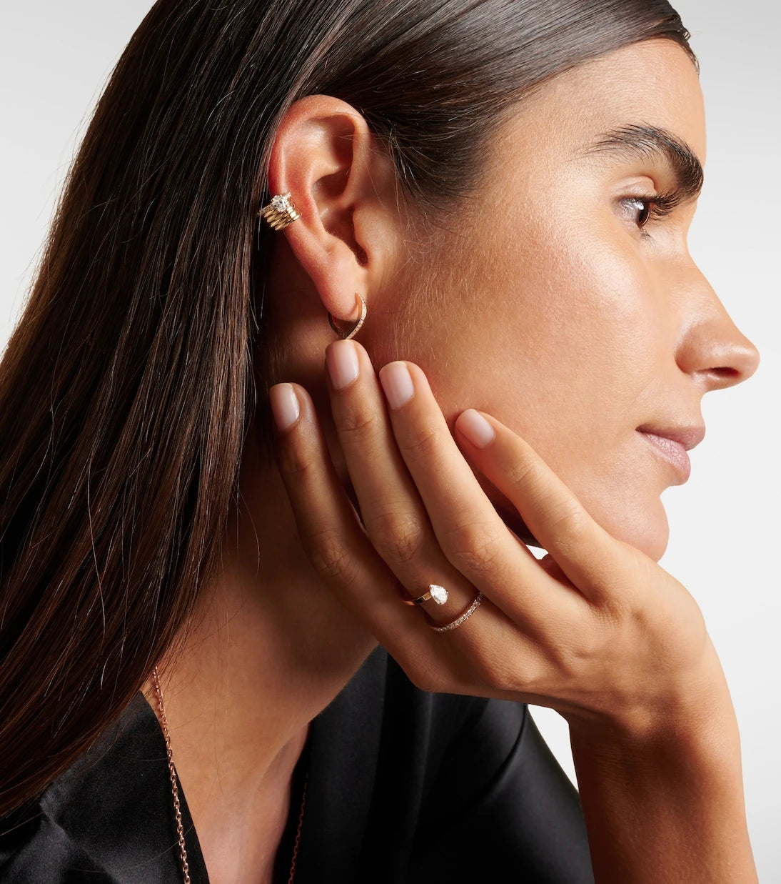Repossi - Blast 18kt rose-gold ear cuff with diamonds