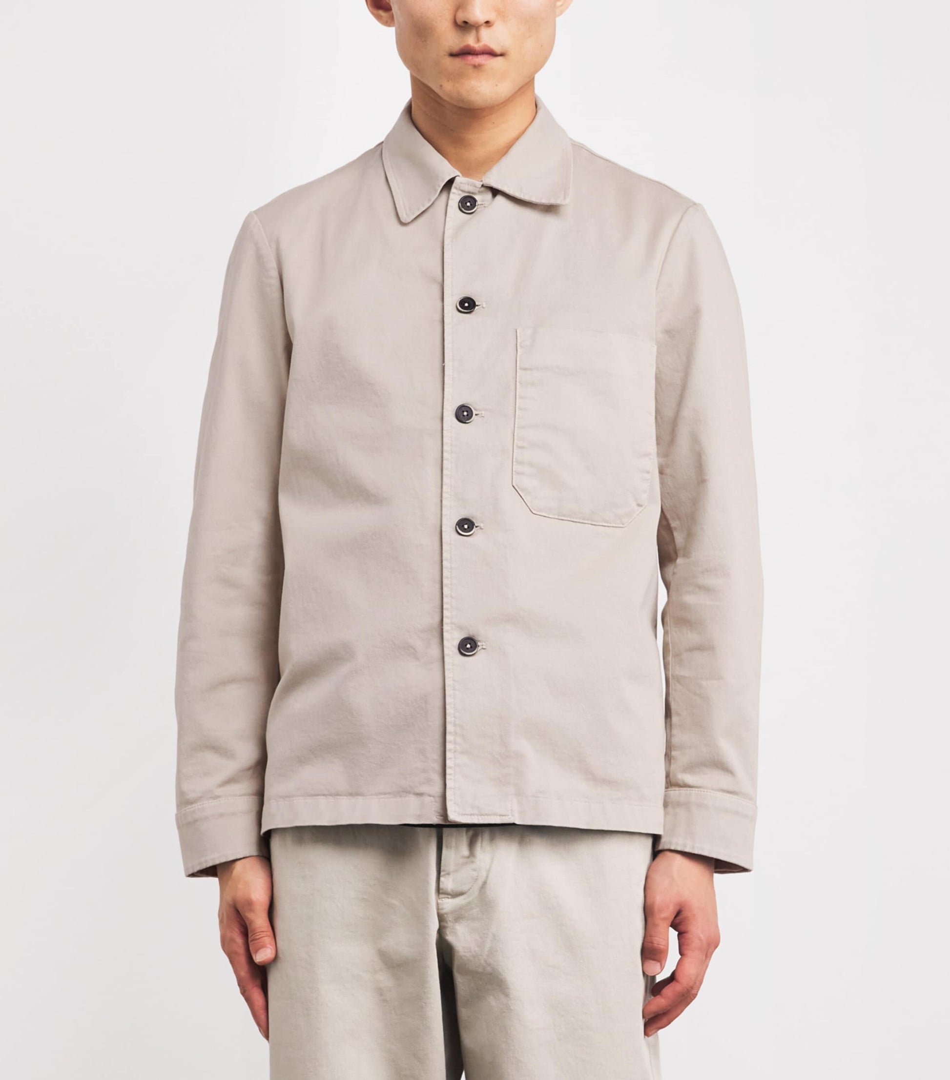 Barena Beige Stretch-Cotton Overshirt