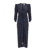 Navy Silk-Blend Albini Midi Dress