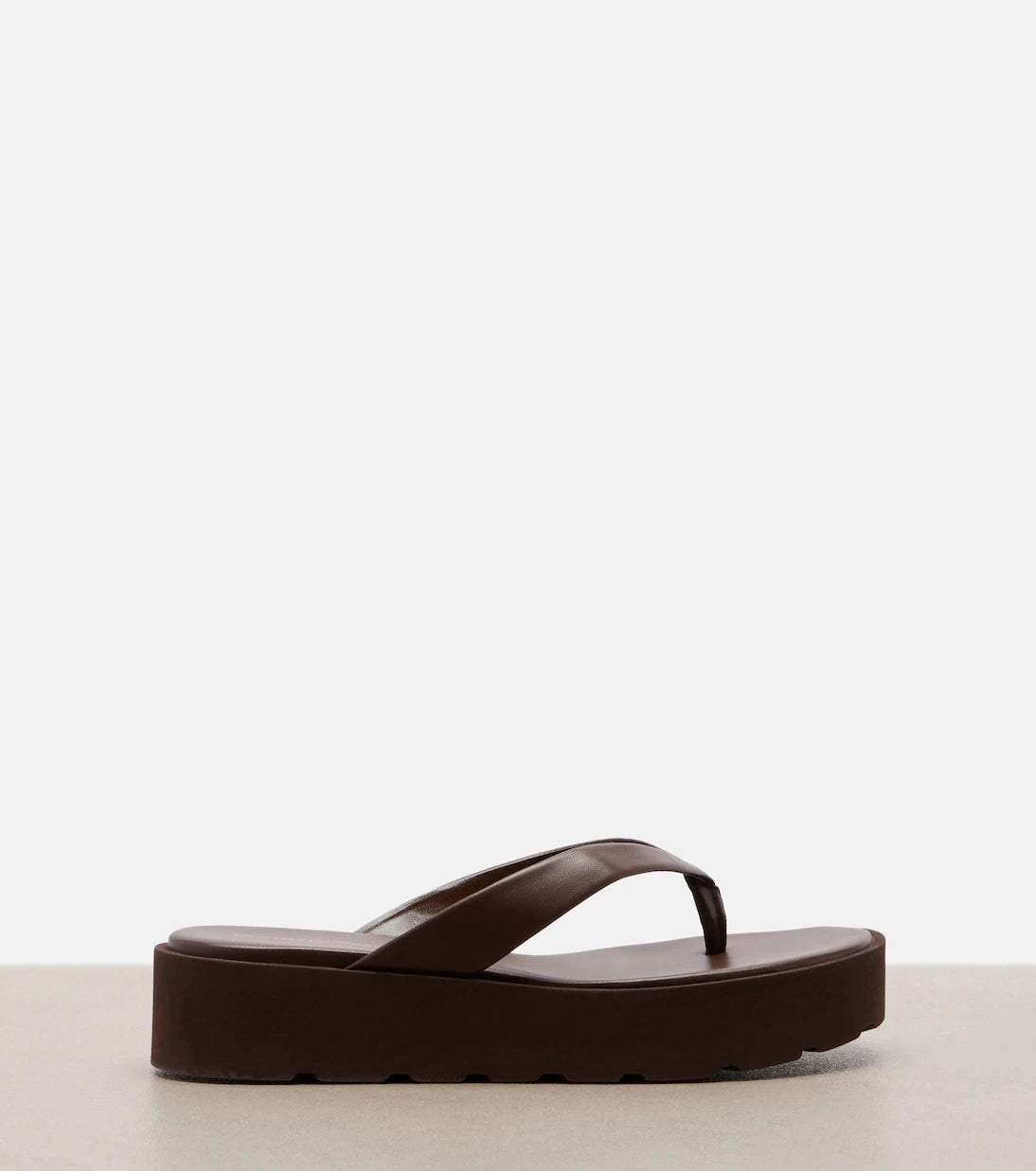 Gianvito Rossi - Leather platform thong sandals
