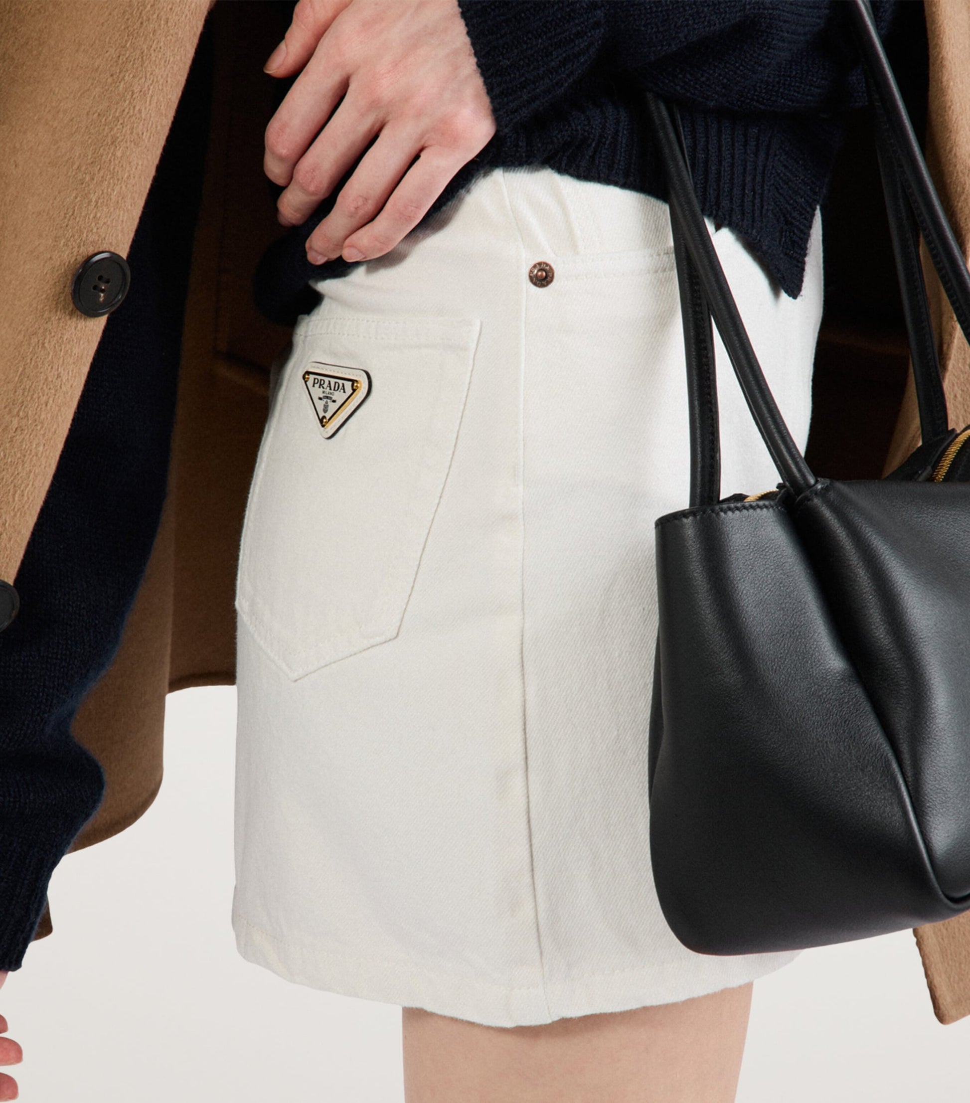 Prada White Denim Mini Skirt