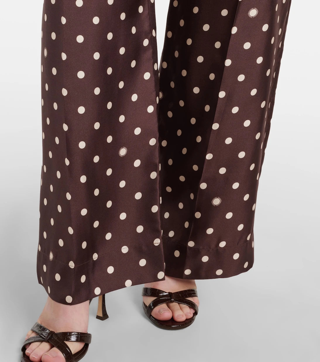Zimmermann - Polka-dot silk satin wide-leg pants