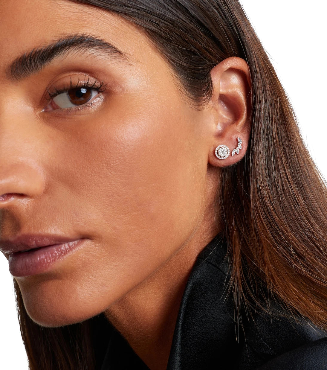 Stone and Strand - 10kt gold earrings with diamonds