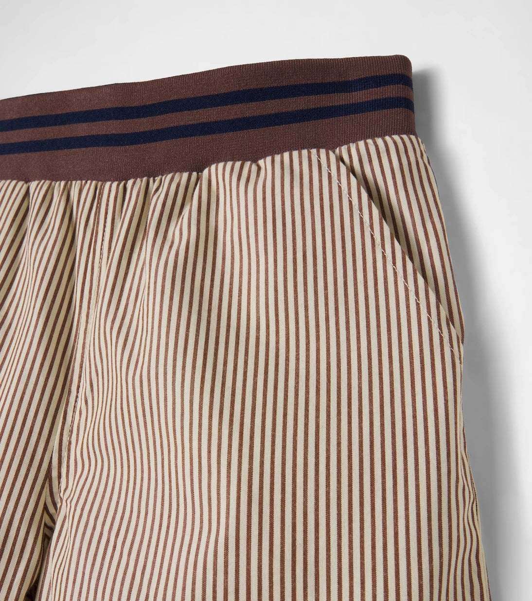 Mini Rodini - Striped cotton poplin Bermuda shorts